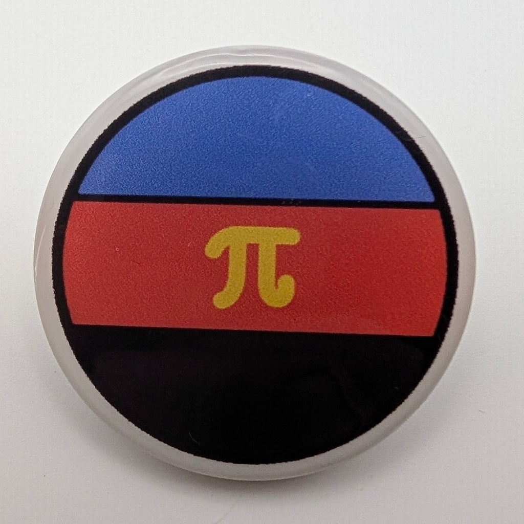 PRIDE FLAG ROUND PIN 1.5" - Polyamory