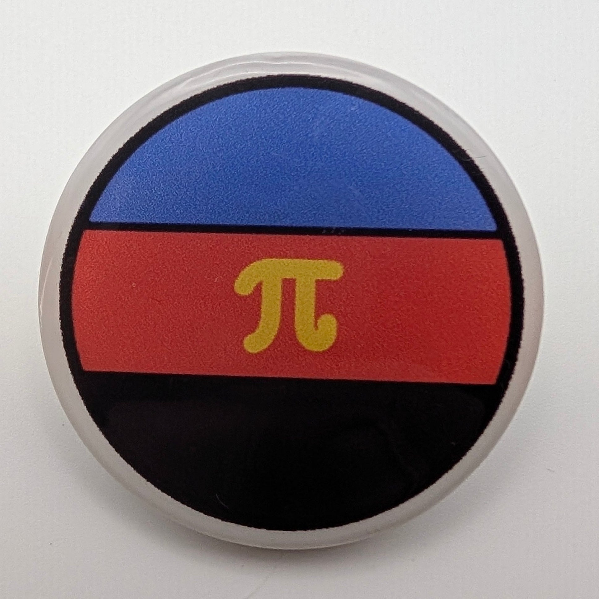 PRIDE FLAG ROUND PIN 1.5" - Polyamory