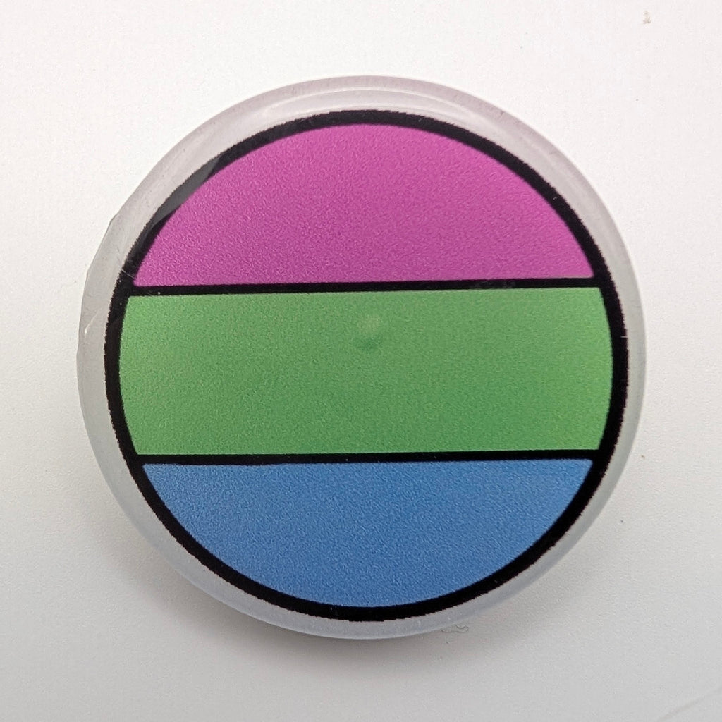 PRIDE FLAG ROUND PIN 1.5" - Polysexual