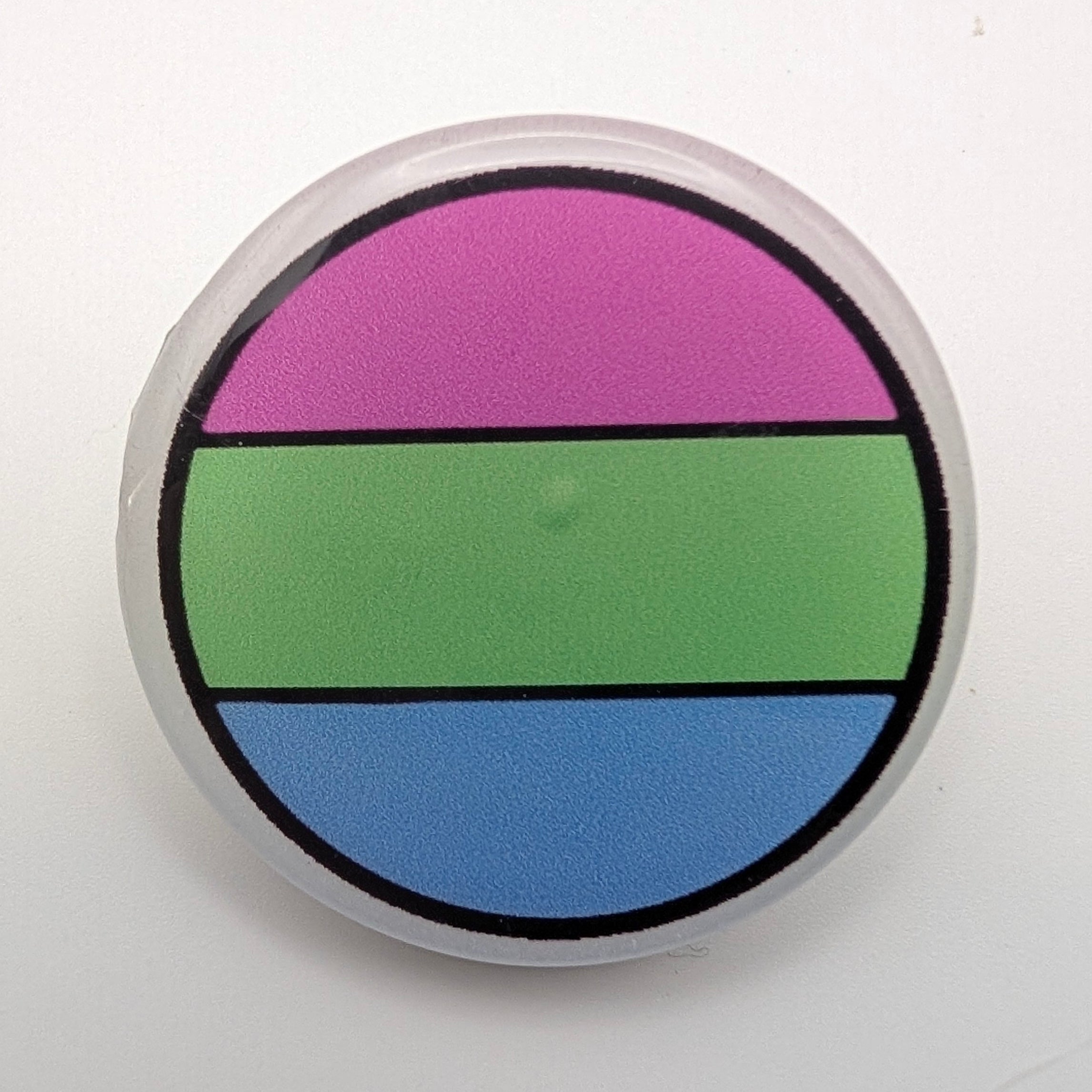 PRIDE FLAG ROUND PIN 1.5" - Polysexual