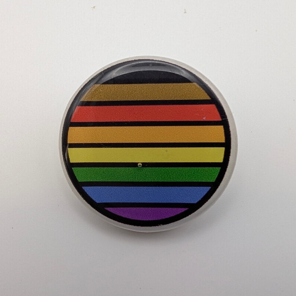 PRIDE FLAG ROUND PIN 1.5" - Philidelphia Rainbow