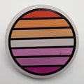 PRIDE FLAG ROUND PIN 1.5" - Lesbian