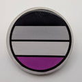 PRIDE FLAG ROUND PIN 1.5" - Asexual