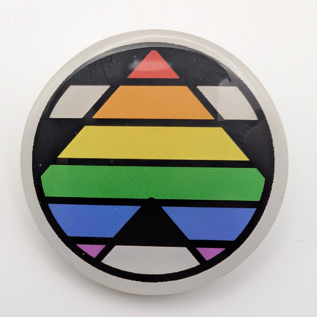 PRIDE FLAG ROUND PIN 1.5" - ALLY