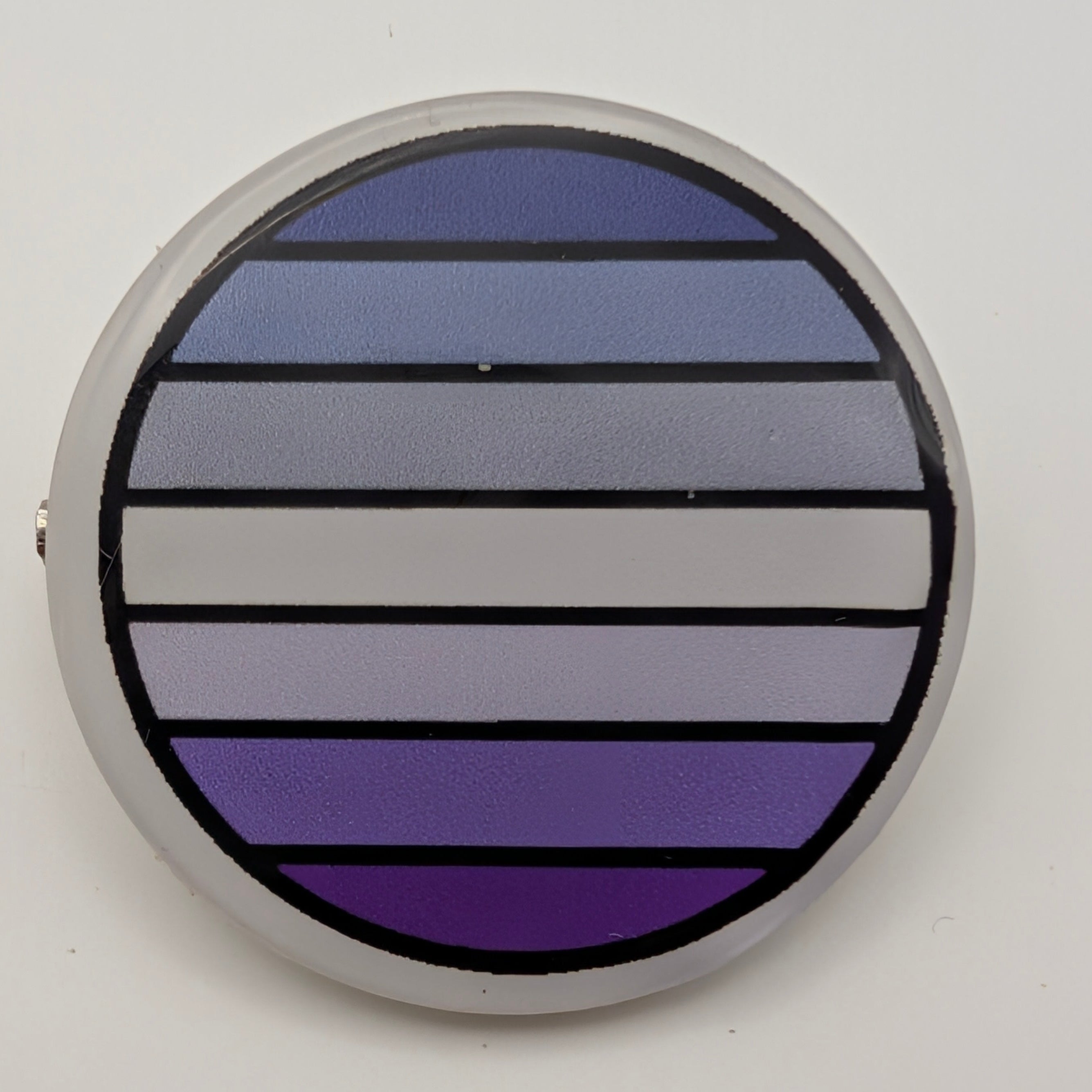 PRIDE FLAG ROUND PIN 1.5" - Agender (Copy)