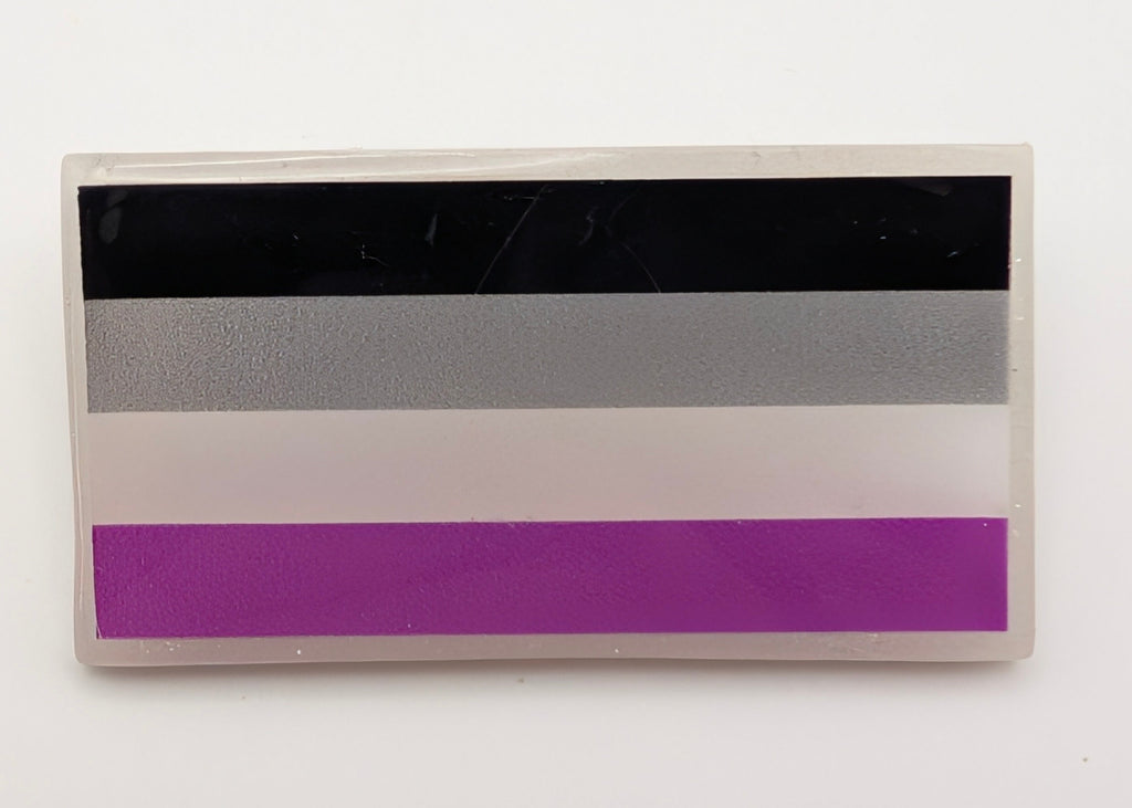 PRIDE FLAG RECTANGLE PIN 1.5" - Asexual