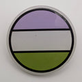 PRIDE FLAG ROUND PIN 1.5" - Gender Queer