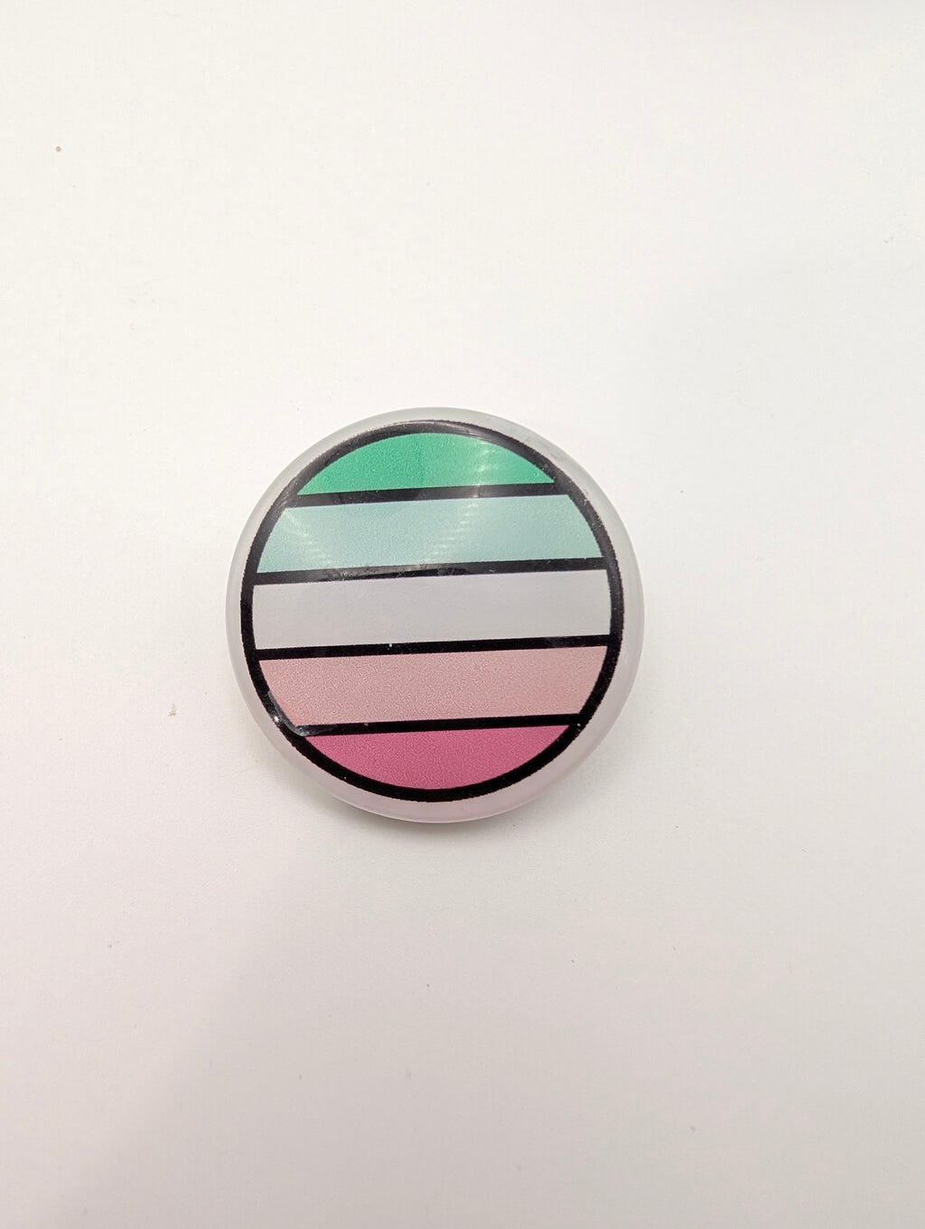 PRIDE FLAG ROUND PIN 1.5" - Abrosexual