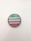 PRIDE FLAG ROUND PIN 1.5" - Abrosexual