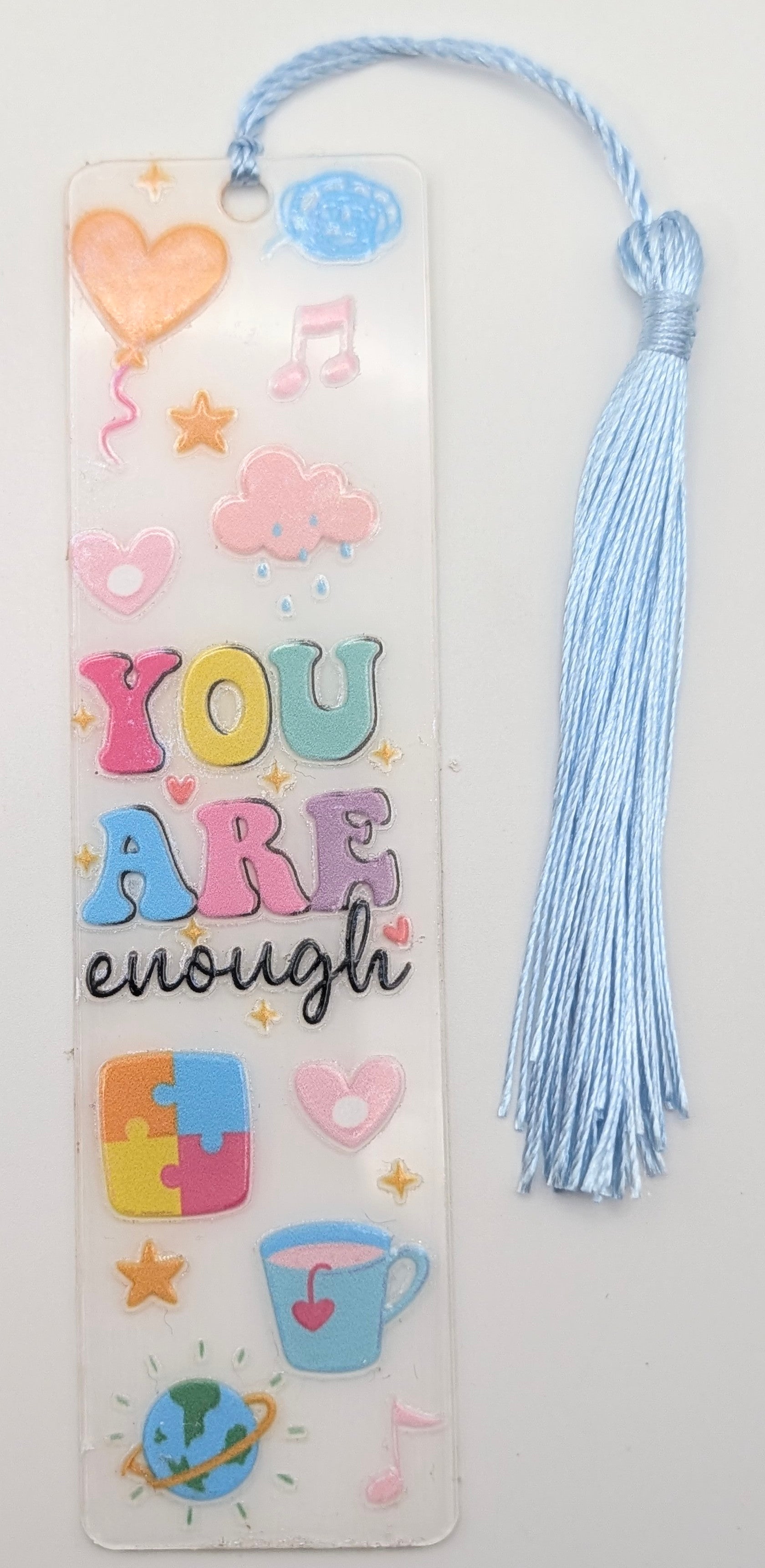 "You Are Enough" Colorful Motif Bookmark