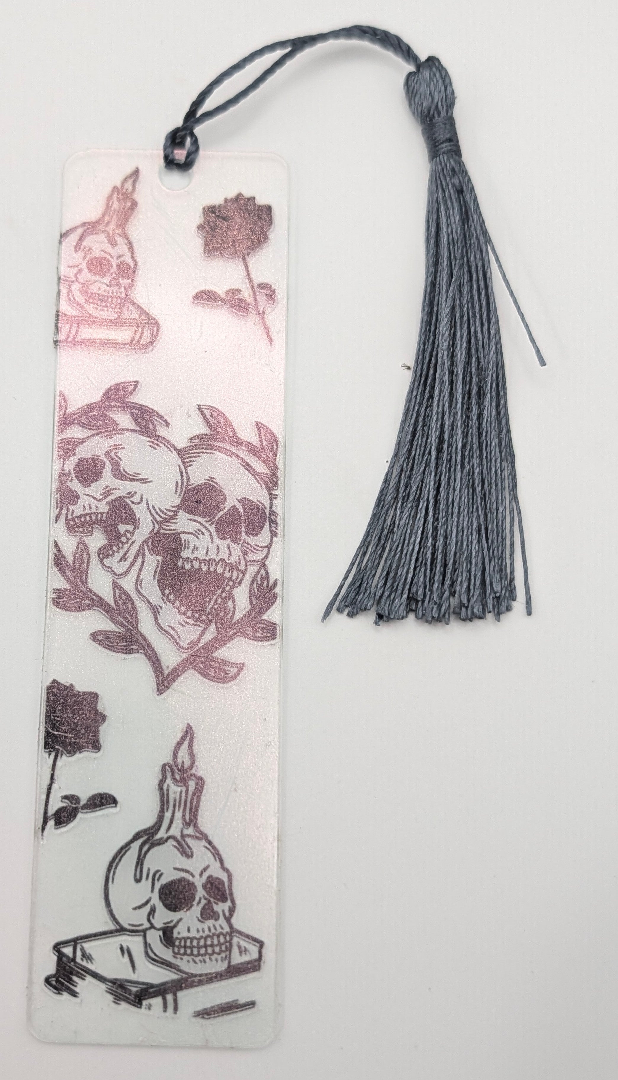 Gothic Skulls & Candles Color Shift Bookmark