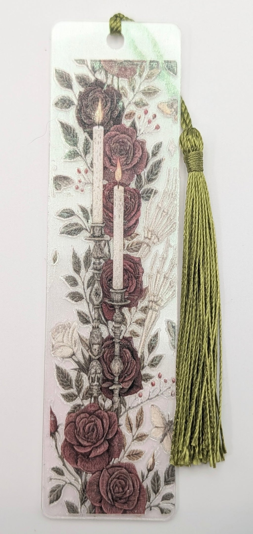 Gothic-Inspired Artisan Bookmark - Candles