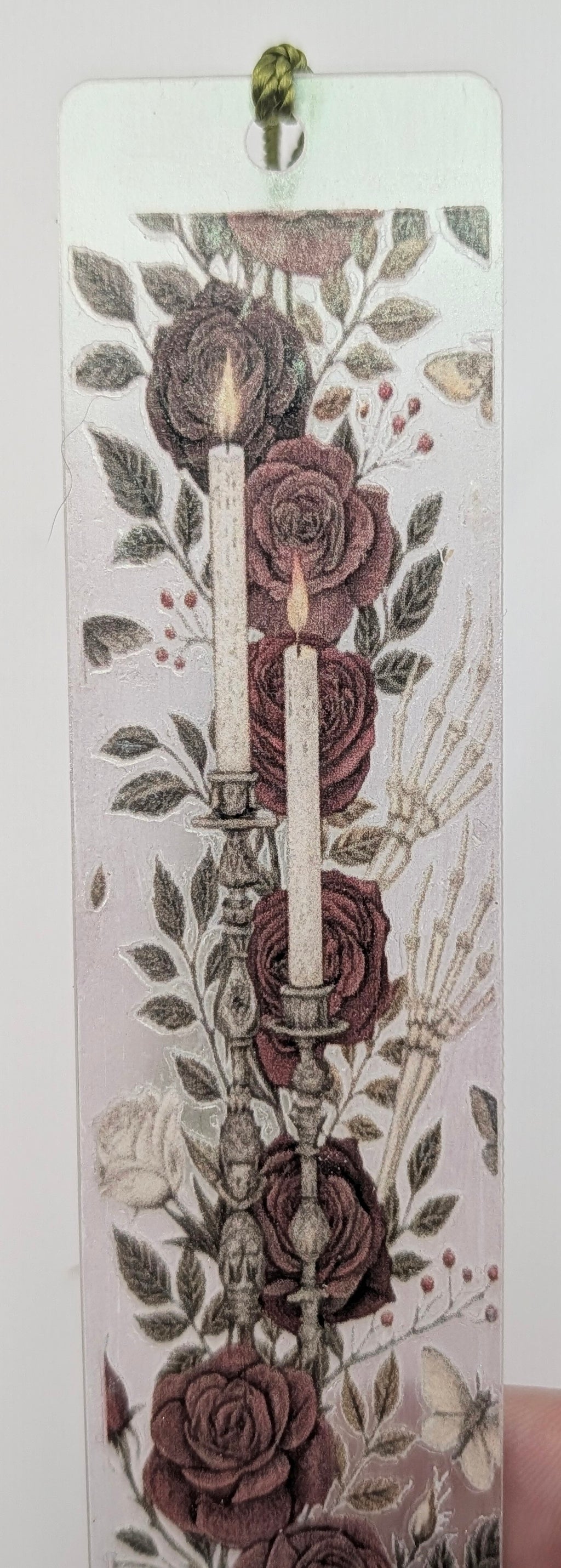 Gothic-Inspired Artisan Bookmark - Candles