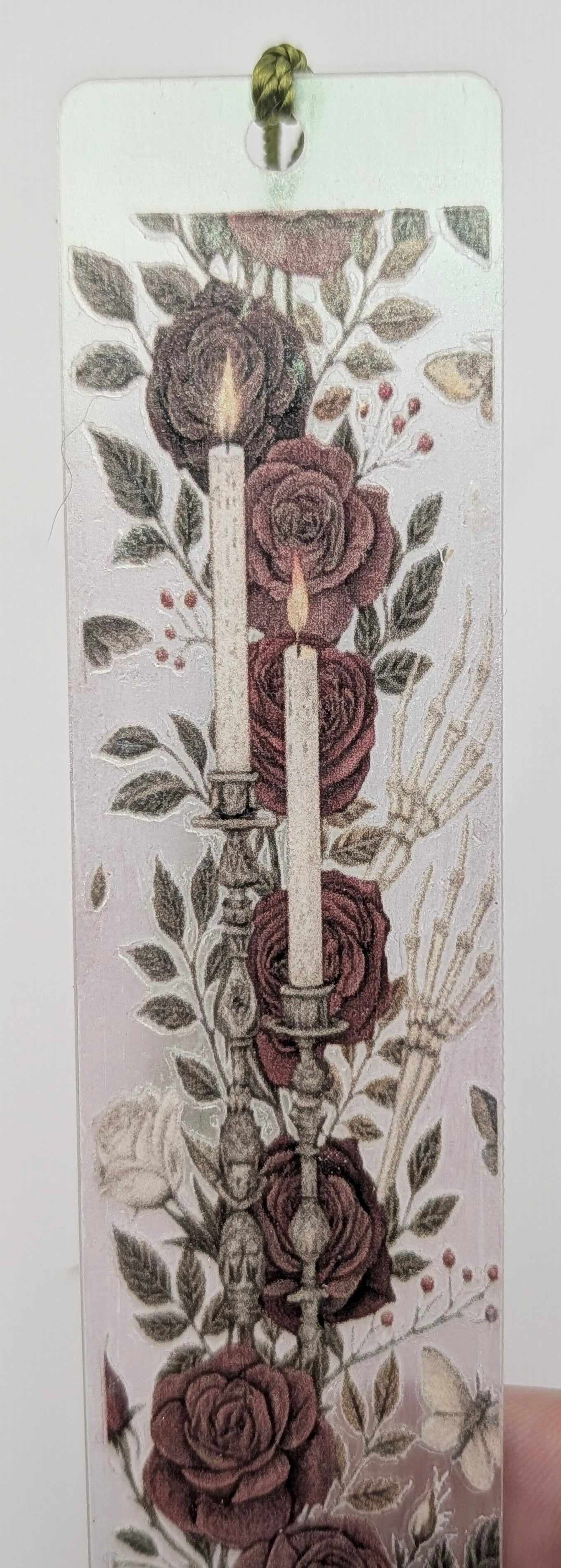 Gothic-Inspired Artisan Bookmark - Candles