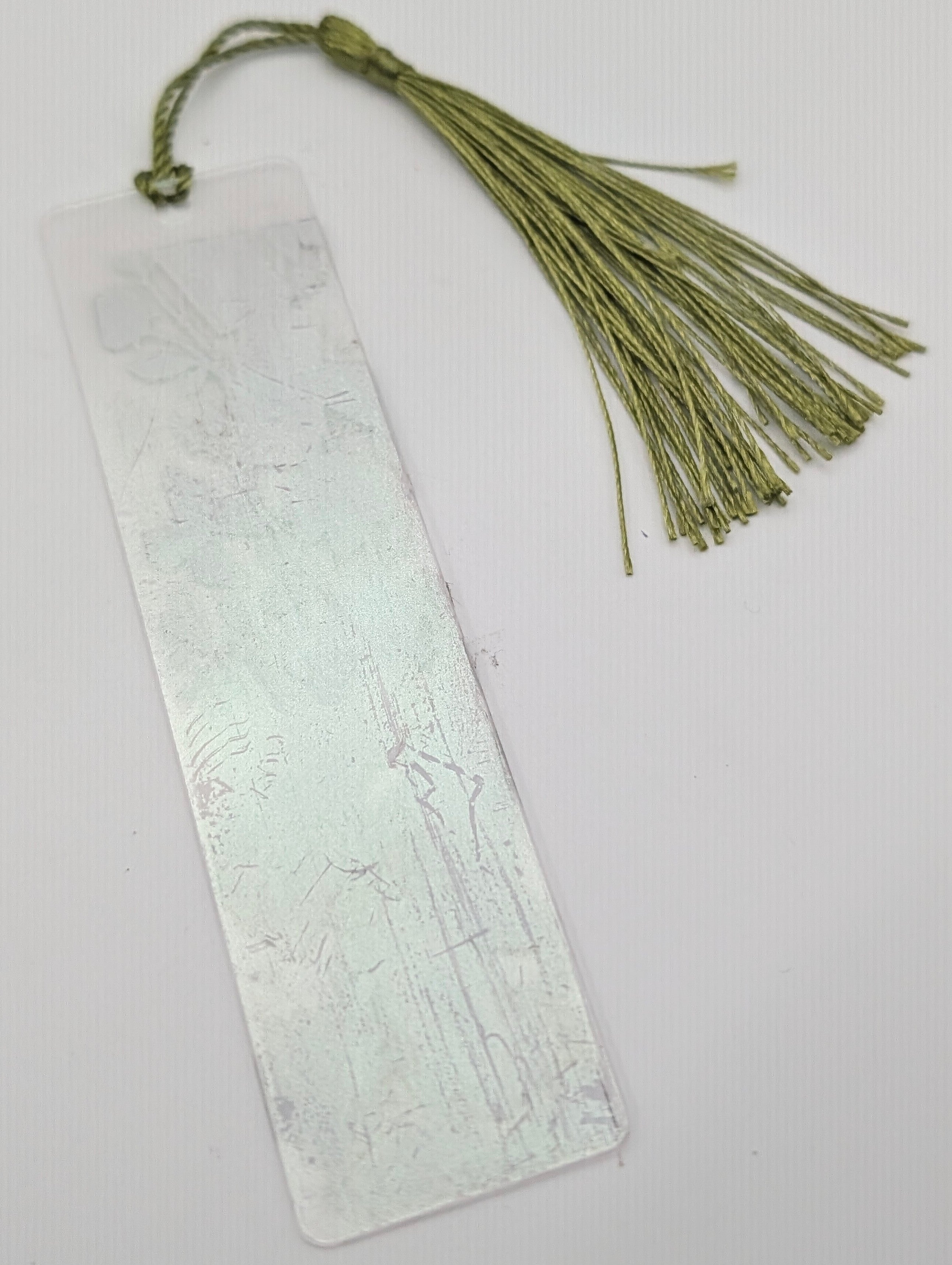 Gothic-Inspired Artisan Bookmark - Flowers, Butterfly, Skull