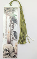 Gothic-Inspired Artisan Bookmark - Ravens, Chains, Candle