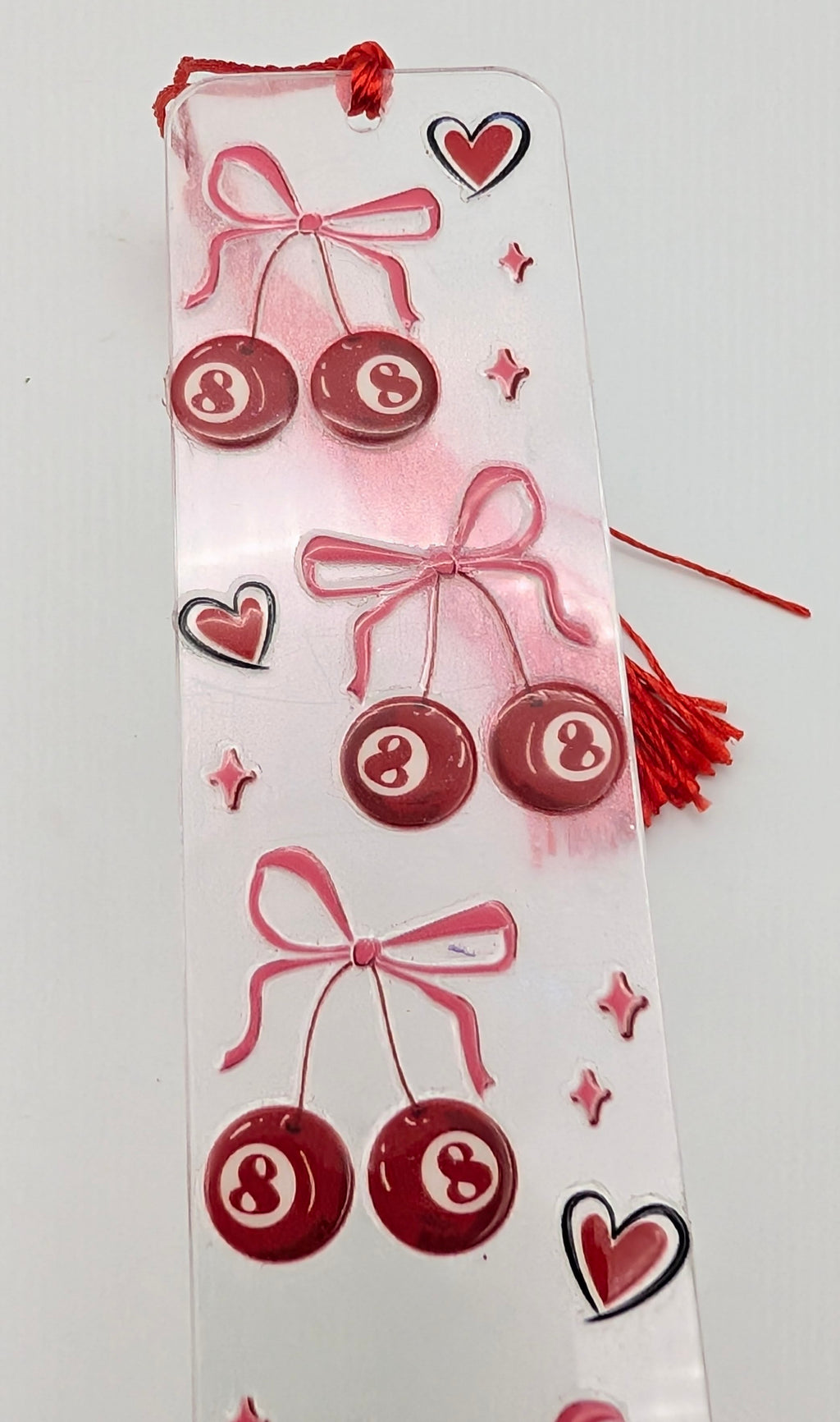 Billiard Cherries & Bows Bookmark