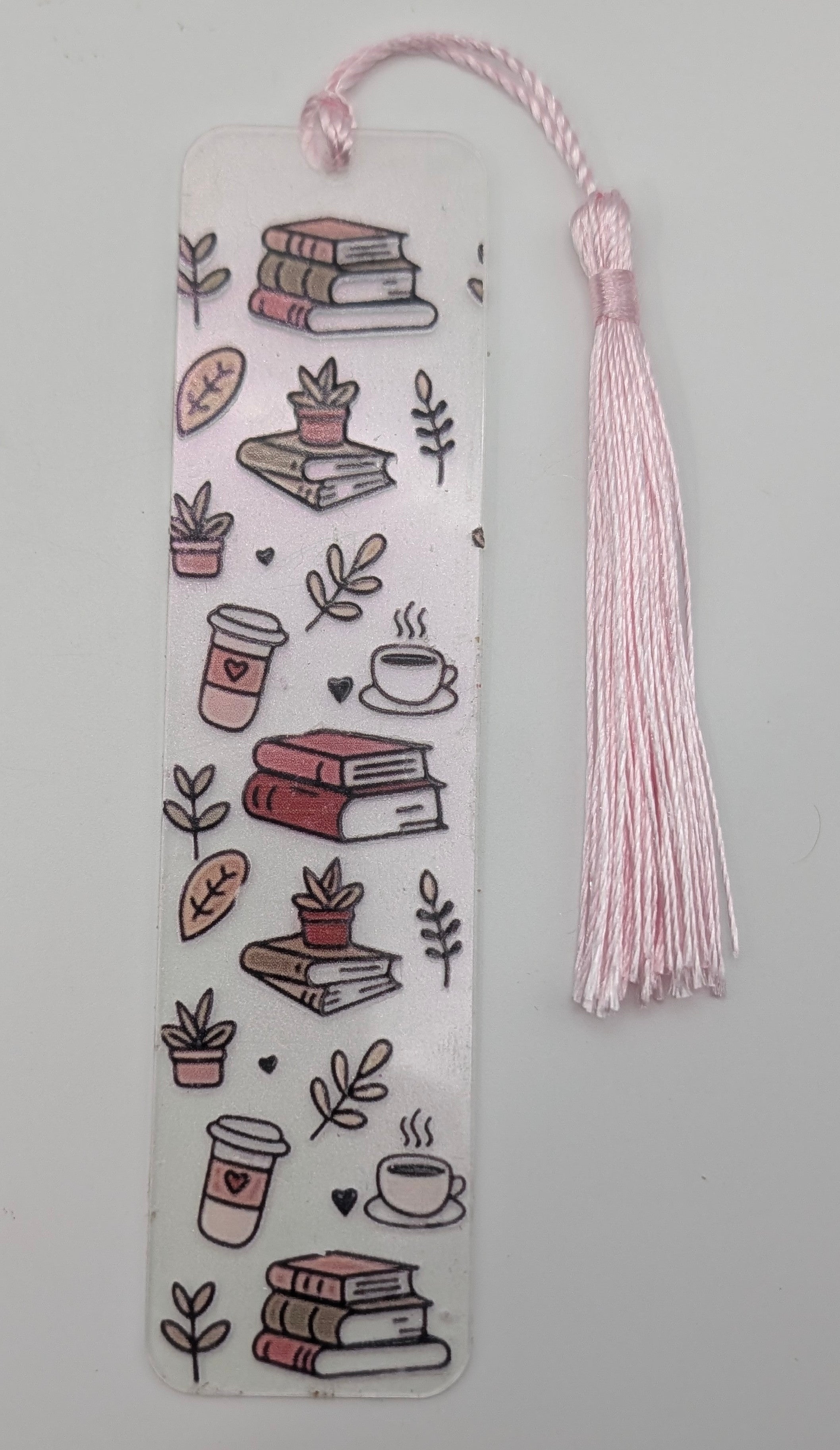"Cozy Coffee & Books" Color Shift Bookmark