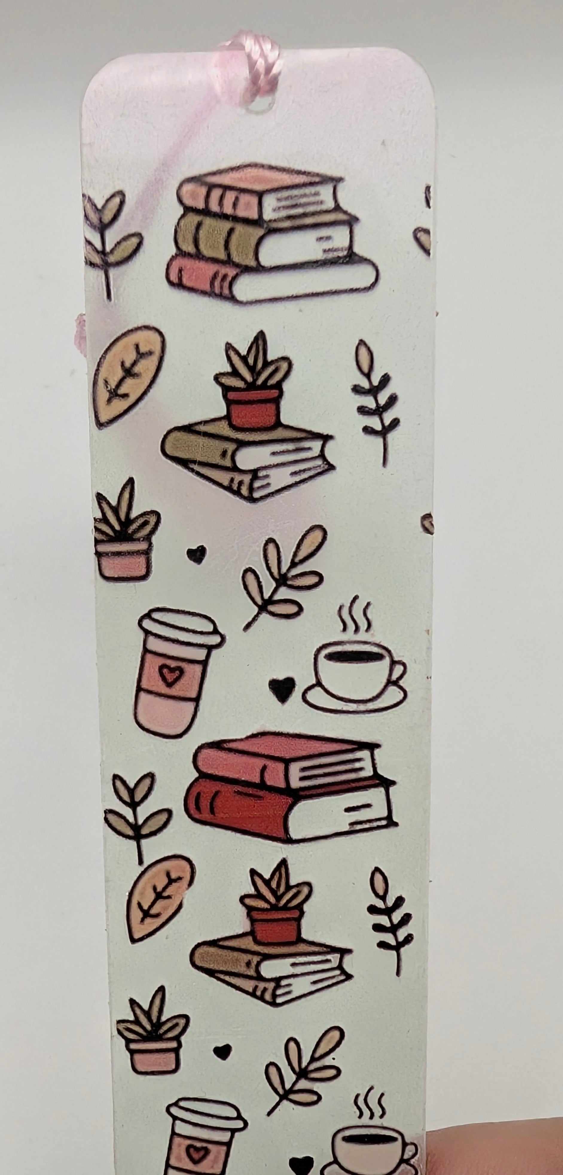 "Cozy Coffee & Books" Color Shift Bookmark