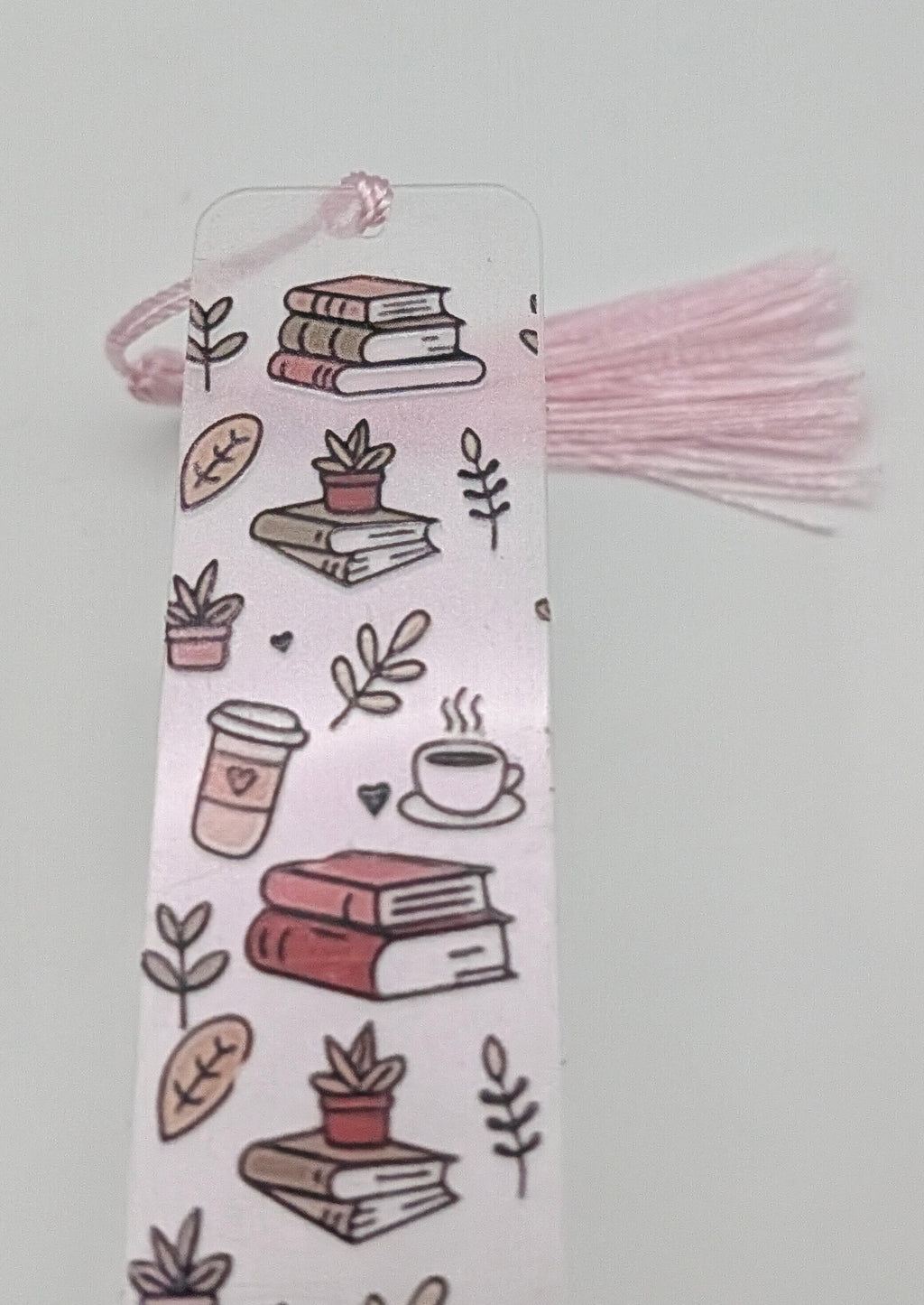 "Cozy Coffee & Books" Color Shift Bookmark