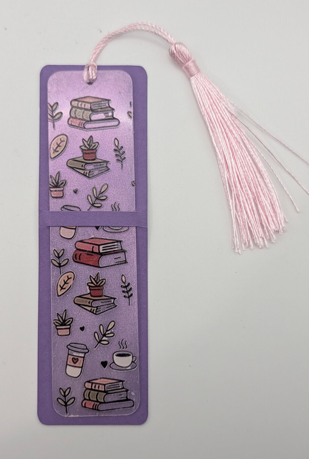 "Cozy Coffee & Books" Color Shift Bookmark