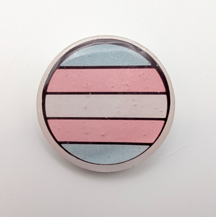 PRIDE FLAG ROUND PIN 1.5" - Transgender